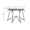 thumbnail image 3 of Tempered Glass Console Table Coffee Table with Sturdy Construction for Living Room (Rustic Black), 3 of 9