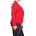 thumbnail image 2 of Women's Plus Size Long Sleeve Open Front Blazer for Office and Casual Wear, 2 of 6