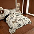 thumbnail image 3 of Manfei Hunting And Fishing Full Size Comforter Sets,Deer Hunting Big Bass Pike Fish Bedding Sets,Rustic Cabin Lake House Bedroom Room Decor Reversible 3 Pieces, 3 of 6