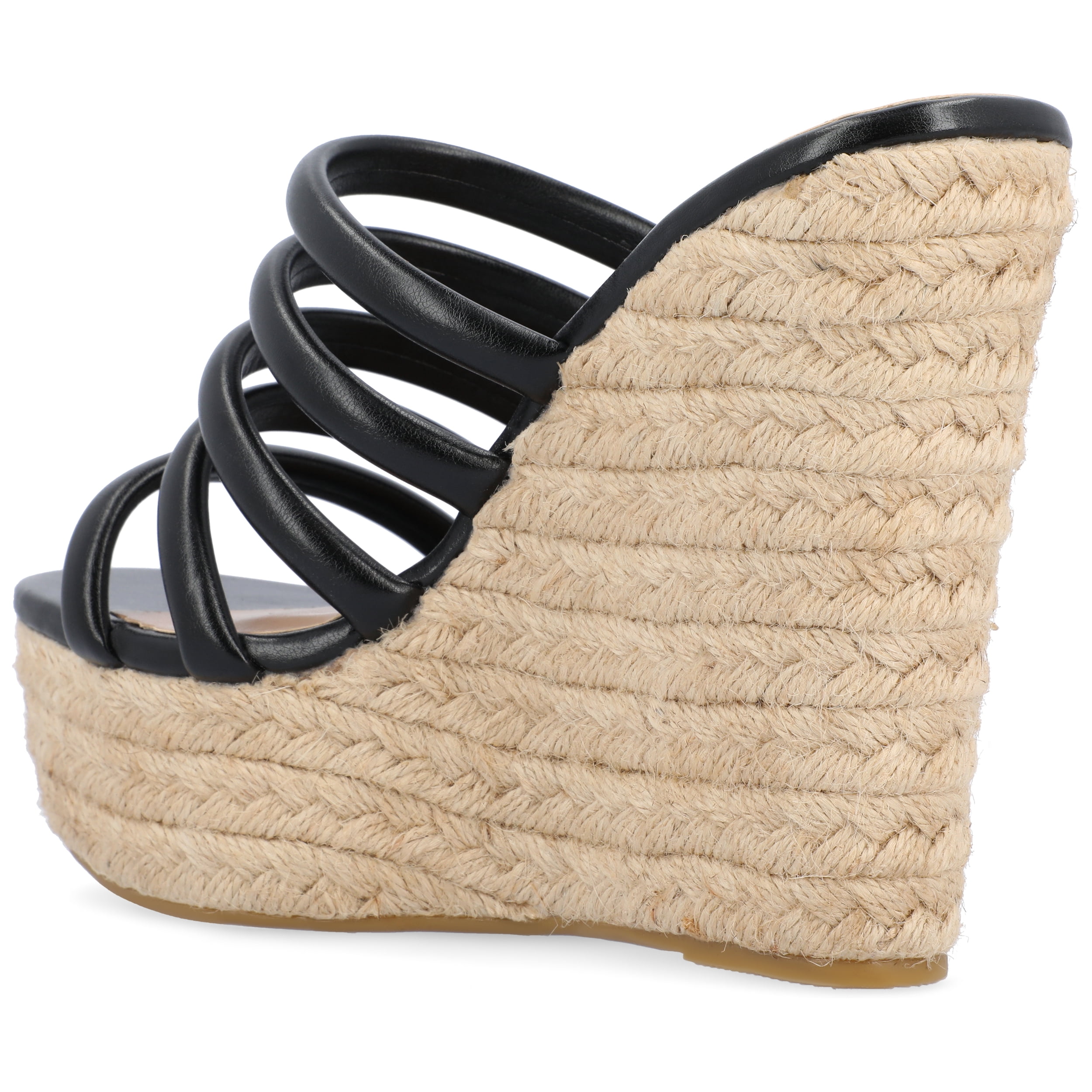 Journee Womens Cynthie Slip On Espadrille Wedge Sandals