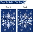 thumbnail image 6 of diyeu Christmas Winter Welcome Garden Flag 12x18 Inch Double Sided Burlap, Snowflake Yard Flags for Holiday Xmas Yard Outdoor Decoration(ONLY FLAG), 6 of 6