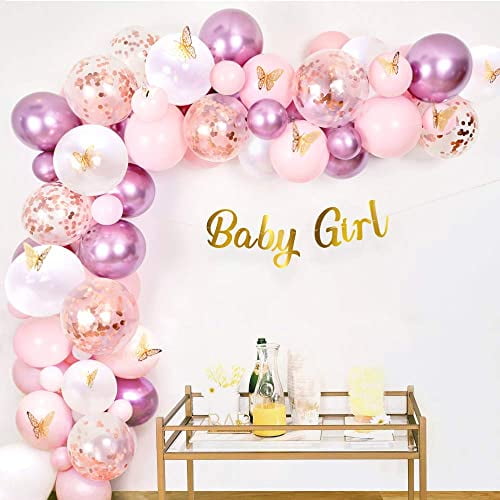 Baby shower decoration ideas for cheap girl purple