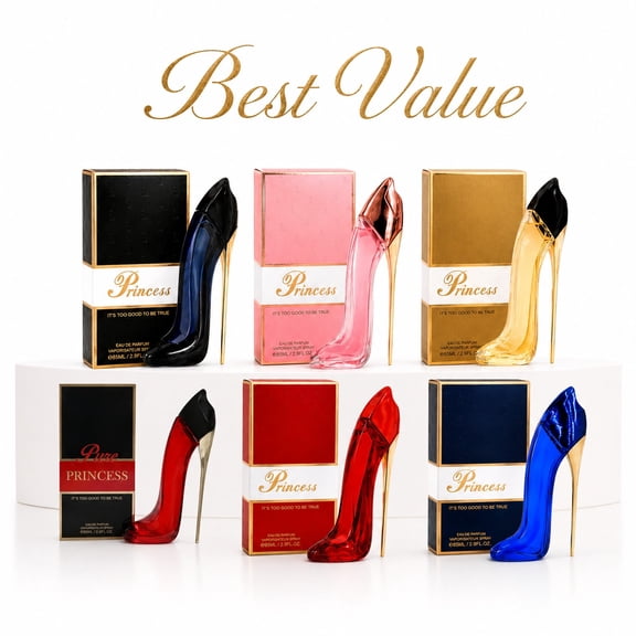 Princess High Heel Eau de Parfum Gift Set for Women, 6 x 2.9 oz