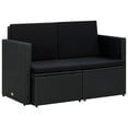 thumbnail image 2 of vidaXL Sofa All Weather Outdoor Patio Loveseat Sofa with Cushions Poly Rattan, 2 of 2