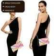 thumbnail image 3 of Xixirimido Women Clutch Bag Elegant PU Leather Evening Bags Envelope Handbags Clutch Purse with Detachable Chain for Party Wedding Prom, Colorful Tie-dye, 3 of 7