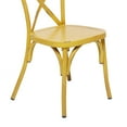 thumbnail image 6 of DecMode 19"W, 35"H Metal Farmhouse Outdoor Dining Chair, Yellow, 2-Piece, 6 of 10