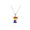 F, variant on PAURO Initial Necklaces for Women Men Stainless Steel Capital Letter Pendant Lgbt Rainbow Pride Choker Alphabet A