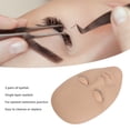 thumbnail image 4 of Eyelash Extension Mannequin Head, 6 Pair Replacement Eyelids Multifunctional Soft Touch Lash Mannequin Head  for Makeup Training Pink,Skin Color,Coffee Color, 4 of 7