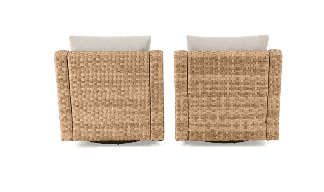 Better Homes & Gardens River Oaks Outdoor 5-Piece Wicker Conversation Set with Patio Cover, Natural