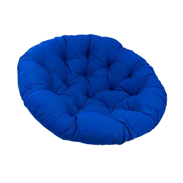 Cojín para silla de hamaca, cojín de ratán, cojín para asiento de exterior de 40 cm, cojín para silla columpio, cocina, interior y exterior Azul profundo