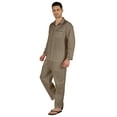 thumbnail image 3 of Inkmeso Men's Cotton PJs Solid Sleepwear Lounge Wear Top & Bottom Pajama Set, 3 of 7