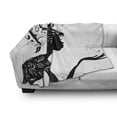 thumbnail image 3 of Zodiac Scorpio Soft Flannel Fleece Throw Blanket, Monochromatic Blossoming Leaves with Girl Silhouette Horoscope, Cozy Plush for Indoor and Outdoor Use, 50" x 70", Black and White, by Ambesonne, 3 of 6