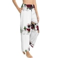 thumbnail image 2 of Xecao Vintage Buffalo Plaid Christmas Camper Women's Straight Lounge Pajama Pants: The Epitome of Relaxed Sleepwear, 2 of 9