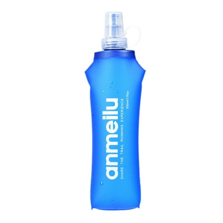 

500Ml Outdoor Sports Folding Soft Water Bottle Tpu Water Bag Marathon Running Foldable Hydrating Soft Bottle (Bpa Free)