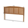 thumbnail image 7 of Baxton Studio Marieke Mid-Century Modern Ash Wanut Finished Wood and Synthetic Rattan Full Size Headboard,Wholesale, 7 of 7
