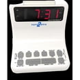 thumbnail image 1 of Harris  Deafworks Futuristic 2 Dual Alarm Clock with Flashing or Steady Light mode & Dual USB Charging Ports, White, 1 of 1