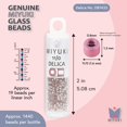 thumbnail image 2 of Miyuki Delica Seed Beads – Size 11/0 (1.6 mm), DB1433, Silver-Lined Pale Blush, 7.2 g, Approx. 1440 Beads, 2 of 6