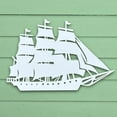 thumbnail image 2 of Outdoor Nautical Ship Wall Art – PVC Schooner Ship Décor for Beach House, Coastal Home, Shed, Garage – Weatherproof Ocean-Themed Sign, 3 Foot, 2 of 12