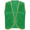thumbnail image 3 of Doomiva Men's Arabian Prince Costume Street Rat Suits Open Front Waistcoat with Belted Pants Green&Black 3XL, 3 of 5