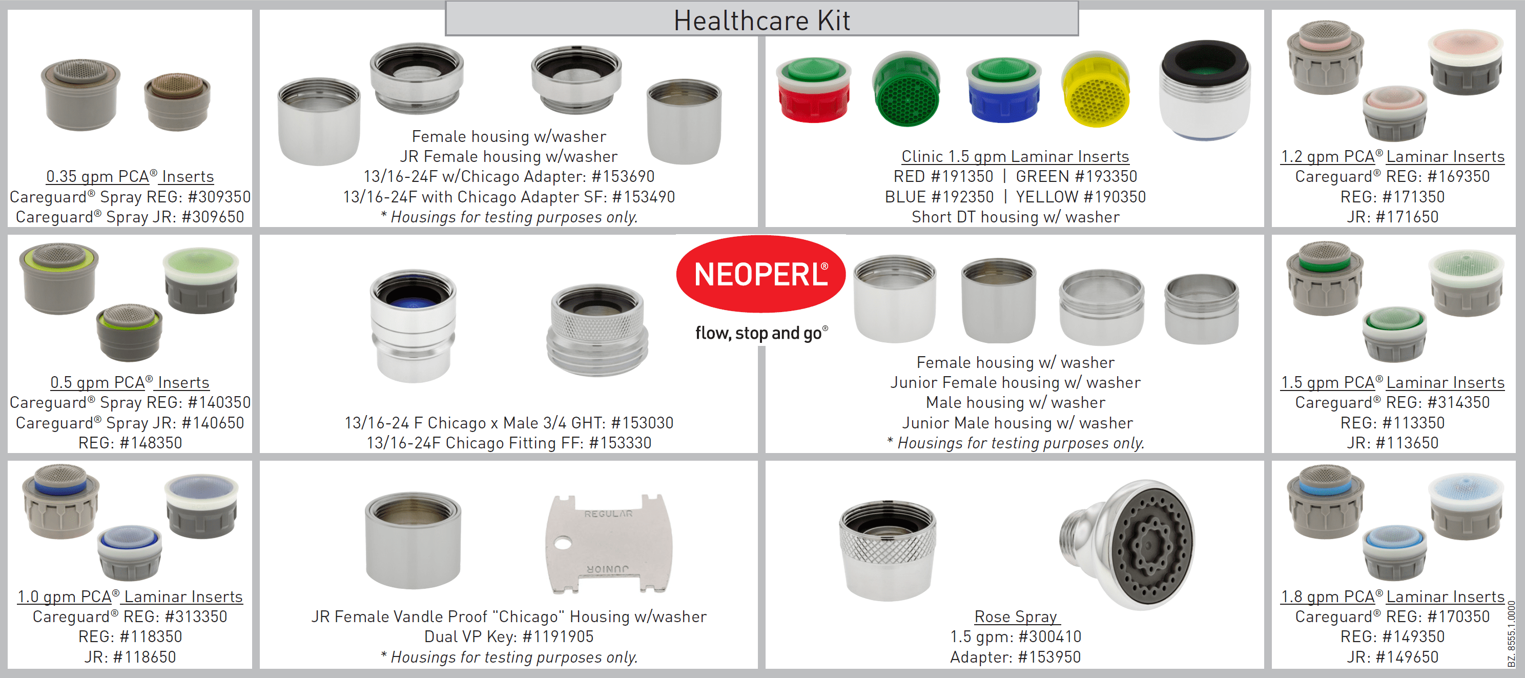 Pro Healthcare Kit 36 pc Laminar Solutions Aerator for Various Thread Options Clinic Essential Tool