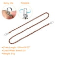 thumbnail image 2 of Uxcell Purse Chain Strap with Buckles for Shoulder and Cross Body Brown Strap With Silver Chain 39", 2 of 7