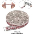 thumbnail image 2 of Cinta de diamantes de imitación de 2 yardas con purpurina y fijación en caliente, cinta de diamantes de imitación rosa para tartas de boda, cumpleaños, manualidades y decoraciones., 2 of 7
