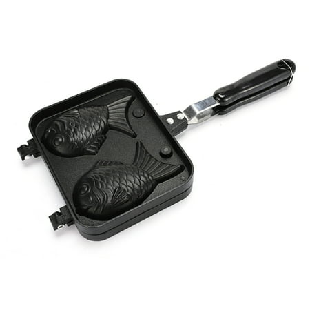 

Toma Fish Shape Cake Pan with Non-stick Coating Waffle Cake Maker Pan Easy to Operate Pancake Double Pan Mold for Home DIY Cooking Party Dessert