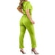 thumbnail image 3 of Traje Elástico de las Mujeres, Manga Corta Delgada Estirable Y Pantalones Cortos para Uso Casual Y Casero, Ligero Y Transpirable Vestido Suelto, 3 of 7
