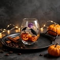 thumbnail image 5 of Halloween Ghost Stemless Glassware, 2D Printed Spooky Drinkware，Spooky 2D Ghost Print With Underwater Details, Smooth Stemless Glass For Wine, Cocktails, Juice And Halloween Entertaining Home Decor, 5 of 7