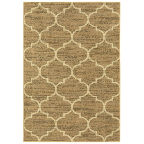 Sphinx Evandale Area Rug 9853A Casual Beige Bulbs Rounded 9' 10" x 12' 10" Rectangle