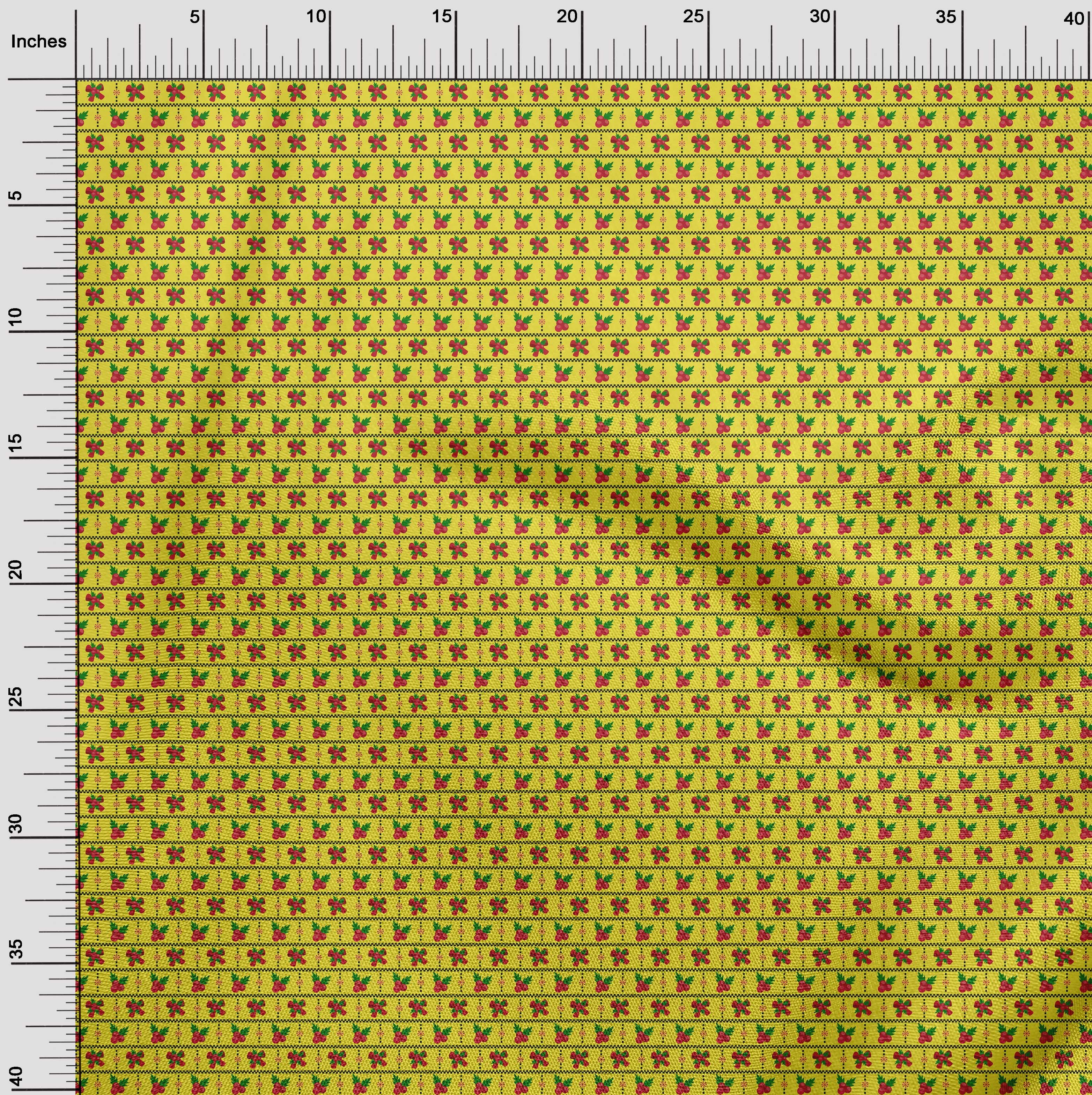 oneOone Cotton Jersey Yellow Fabric Merry Christmas Dress Material Fabric Print Fabric By The Yard 58 Inch Wide-8GH
