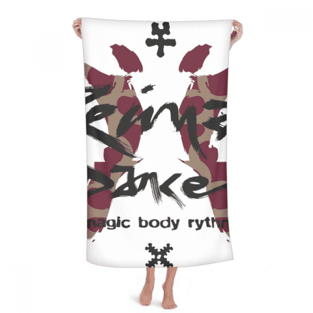 Graffiti Street Music Body Pattern Hand Towel Bath Facecloth Soft Cotton Washcloth