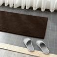 thumbnail image 3 of Subrtex Chenille Bathroom Rugs Soft Non-Slip Super Water Absorbing Shower Mats, 24"x60", Chocolate, 3 of 7