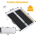 thumbnail image 2 of Bingirl 2FT Portable Wheelchair Ramp with Transition Plate, Aluminum Construction, Non - Skid Surface, and Reflective Strips, Weight Capacity Up to 600 Lbs for Homes, 2 of 6