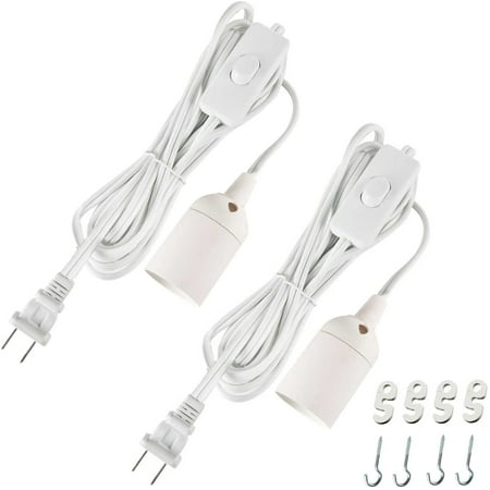 

Simple Deluxe 2-Pack 15 Extension Plastic Hanging Lantern Pendant Light Lamp Cord Cable E26/E27 Socket No Bulb Included