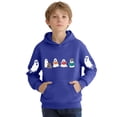 thumbnail image 2 of NEBWOAK Boys Girls Ghost Hoodie Cartoon Halloween Reading Sweatshirt Blue,Size 2-3T, 2 of 5