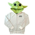 thumbnail image 4 of STAR WARS The Mandalorian Baby Yoda Sublimated Costume zip up Hoodie w/ Mask for Youth Kids - Small, 4 of 5
