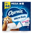 thumbnail image 1 of Charmin - Ultra Soft Papel Higiénico, 12 Mega Rollos, 208 Hojas por Rollo, 1 Mega Equivalente a 4 Regulares, Ultra Suave, 2X Más Absorbente, Smooth Tear, No Atascable, 1 of 9