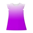 thumbnail image 5 of WQQZJJ Girls Casual Dresses Gradient Color Round Neck Dresses Ruffle Sleeveless Dresses Summer School Party Knee-Length Dresses, 5 of 6