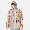 thumbnail image 2 of Saiise Dogs In Different Poses Pattern Sun Protection Hoodie for Men and Women, Lightweight Quick-Dry Windproof with Hood and Zip-Large, 2 of 7