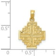 thumbnail image 4 of 14K Yellow Gold Jerusalem Cross Pendant (20 X 15) Made In Peru c3832, 4 of 6