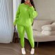 thumbnail image 5 of 2024 Winter Two Piece Sets Women Clothing Autumn Fashion Casual Solid Round Neck Pullover Loose Pit Knitted Sweater Pants Suits, 5 of 5