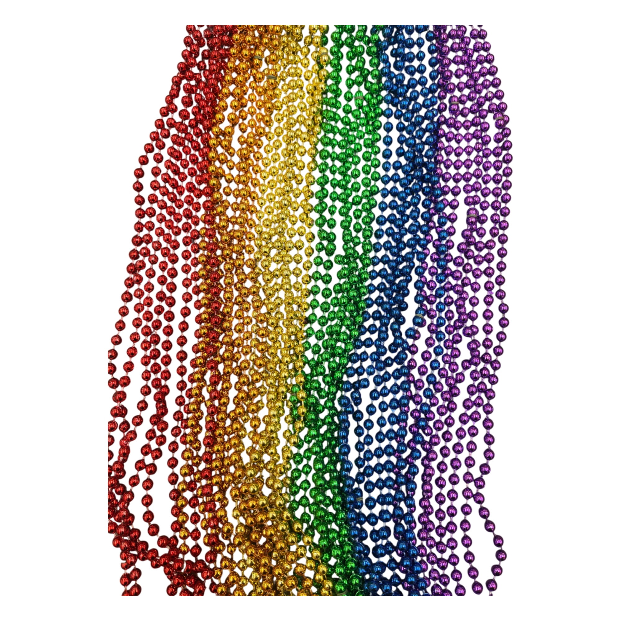 Pride Rainbow Beaded Necklace Set - 24 Pieces