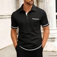 thumbnail image 2 of Mens T-Shirts,Men's Short Sleeve Shirts Casual Summer Classic Collared Golf Shirt with Pocket, 2 of 7