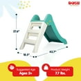 thumbnail image 4 of Dolu My First Garden Slide Kids Indoor Outdoor Playground Equipment, Green/White, 4 of 8
