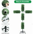 thumbnail image 4 of Japceit Cross Christmas Tree with Lights, Artificial Holiday Tree with LED Twinkling, Staked Indoor and Outdoor Decoration for Home, Party Seasonal Display, 4 of 7