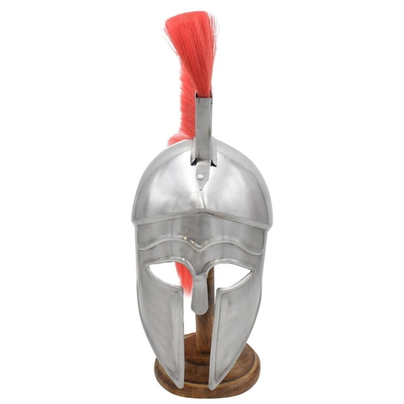Medieval Warrior Silver Plumed Knights Helmet Medieval Helmet- 18 Guage Steel