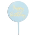 thumbnail image 1 of keepw DIY Cake Tool Cupcake Topper Self-Assembly Birthday Board Planting Flags Round Cakes Card Baking Decor Clear Lines Wedding Round/Blue, 1 of 7