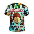thumbnail image 2 of T-shirt à Manches Courtes Imprimé Roblox pour Garçons, Basique, Décontracté, 2 of 3