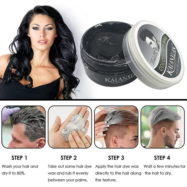Silver Grey Hair Dye Temporary Hair Color Wax, Gray Hair Dye for Women Men  Kids, Natural Temp Wash Out Hair Color : : Beauty & Personal Care